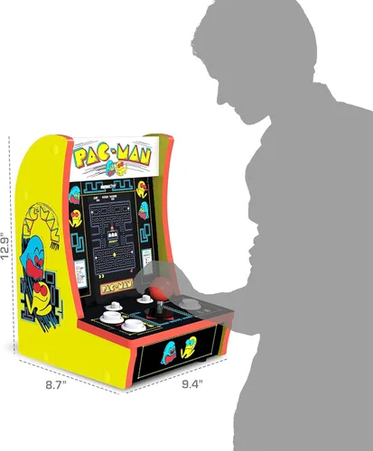 Vista 2 de Arcade1Up Pac-Man Countercade Countertop Arcade Machine with 3 Retro Games, 7" LCD Screen and Full Size Real Feel Joysticks and Buttons, Pantalla