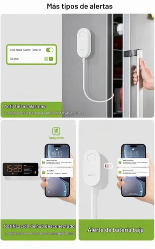 Vista 7 de MOCREO Termómetro para congelador y refrigerador, alertas de aplicaciones