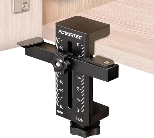Vista 14 de POWERTEC Abrazaderas de instalación frontal para cajón, juego de abrazaderas ajustables para gabinete, herramienta de montaje y alineación rápida
