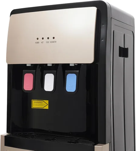 Vista 6 de Dispensador de enfriador de agua 3 en 1, dispensador de agua de pie de carga inferior para botellas de 5 galones, dispensador de agua fría