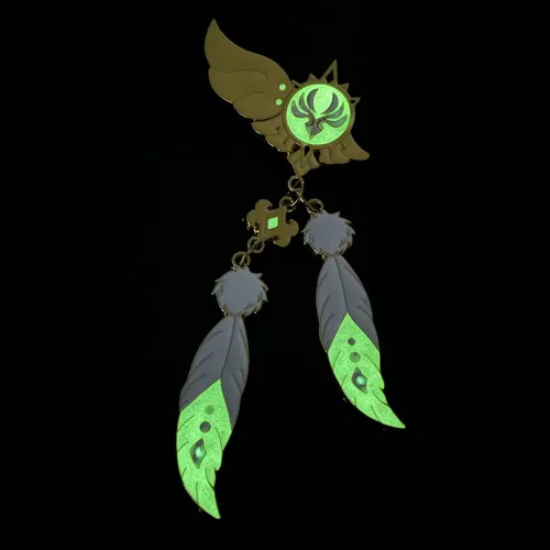 Vista 2 de Genshin Impact - Broche de esmalte para cosplay colección de alfileres de solapa de metal anime Genshin Impact Keqing Xiao exquisitos broches joyas