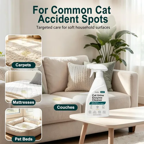 Vista 3 de Spray limpiador de enzimas para orina de gato, removedor de manchas