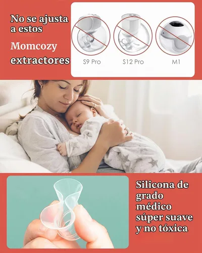 Vista 5 de Insertos de brida para extractores de leche – Silicona – Convertir 0.945 in a 0.512 in – Reemplazo de piezas de bomba – Compatible con Spectra