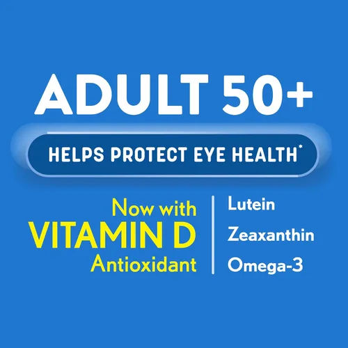 Vista 8 de Ocuvite Adultos Más de 50 Vitaminas y Suplementos Minerales para la Salud Ocular con Luteína, Zeaxantina y Omega-3, 90 geles blandos (paquete de 2)
