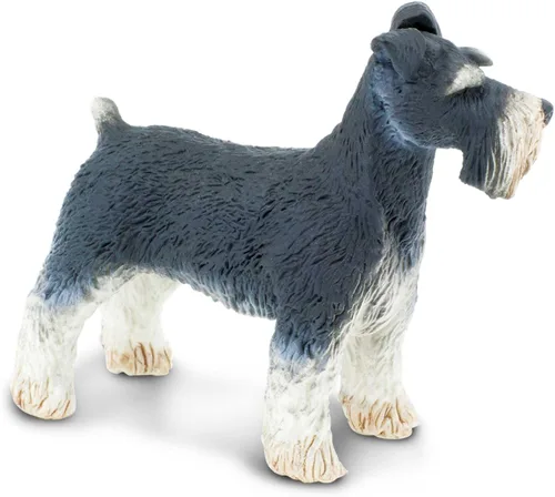 Vista 4 de Safari Ltd. Schnauzer - Figura detallada de plástico de 3 pulgadas, divertido juguete educativo para niños, niñas y niños a partir de 3 años