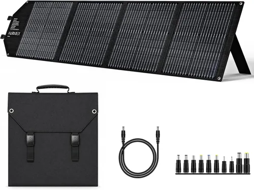 Vista 10 de Cargador de Panel Solar Portátil de 40W, Panel Solar Plegable para Estación de Energía Portátil, iPhone, iPad, Laptop, Paneles Solares de Camping