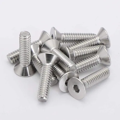 Vista 8 de Tornillos de cabeza plana M8 x 1.575 in, pernos avellanados, acero inoxidable 304, acabado brillante, DIN 7991, unidad de enchufe Allen, 10
