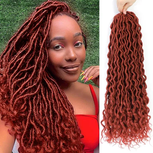 Vista 32 de Cabello Corto de Locs Falsos para Crochet Pre-Enrollado 12 Pulgadas 6 Paquetes Cabello de Locs de Diosa para Crochet Locs Falsos Suaves con Puntas