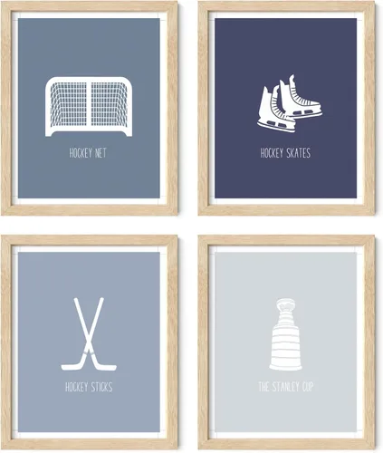 Vista 7 de Summit Designs Póster de hockey para niños, regalos de hockey, decoraciones de cumpleaños de hockey, decoraciones de fiesta de hockey, decoración