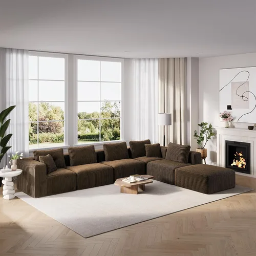 Vista 43 de Novilla - Sofá biplaza modular de 70.8 pulgadas, sofá modular de espacio pequeño, moderno sofá de nube con soporte Smarts Coil®, sofá seccional sin