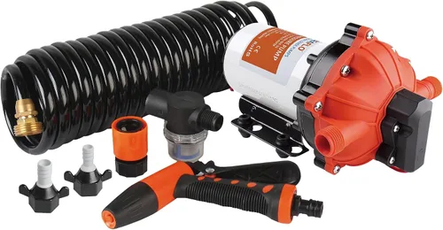 Vista 10 de SEAFLO Kit de bomba de lavado de cubierta de lavado serie 33 – 12 V CC, 3.0 GPM, 70 PSI, interruptor de presión resistente, para aplicaciones de RV