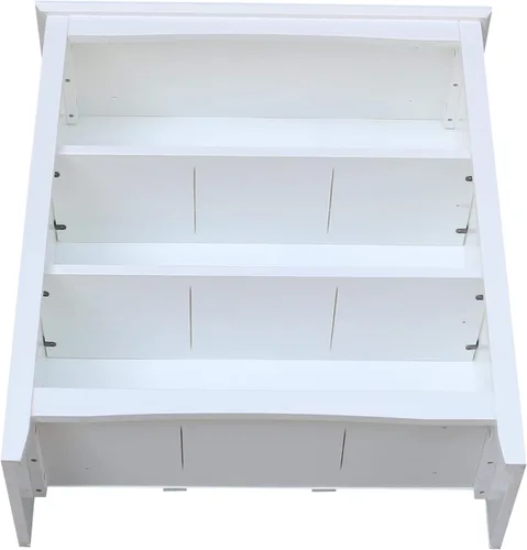 Vista 8 de Estantería Shaker de madera maciza, 36" de alto, color blanco