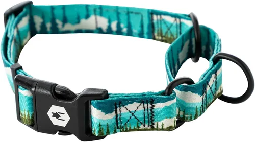 Vista 30 de Wolfgang - Collar de perro Martingala resistente con hebilla de nailon de liberación rápida para caminar y entrenar, estampado BrookTrout, grande