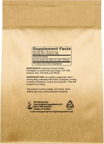 Vista 2 de PURE ORIGINAL INGREDIENTS Extracto de alcachofa (4 oz) Suplemento de hierbas, sin gluten, sin OMG