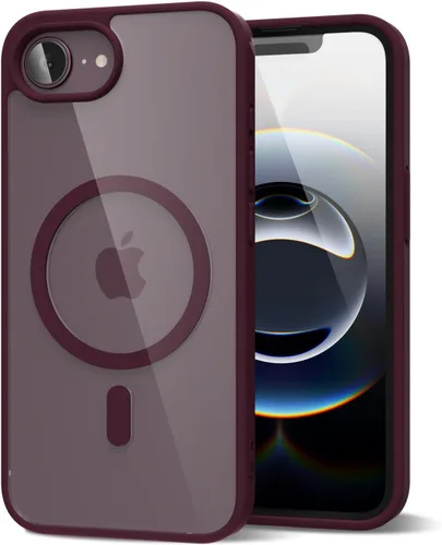 Vista 45 de oakxco Funda magnética transparente compatible con Magsafe, bonita funda delgada y transparente de poliuretano termoplástico no amarillenta, carcasa