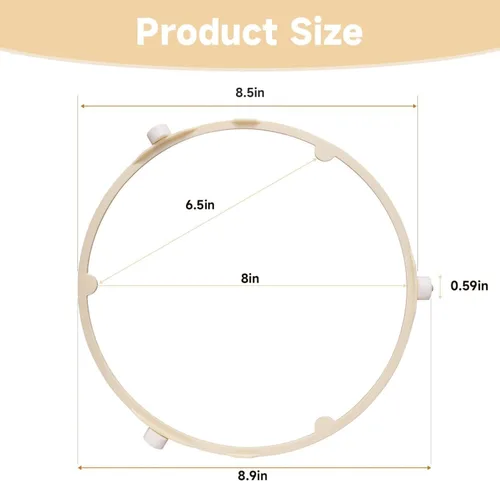 Vista 2 de Anillo giratorio de microondas Anillo de rueda de soporte de rodillo de 8.5 pulgadas compatible con Samsung GE Frigidaire Reemplazar#: WB06X10625