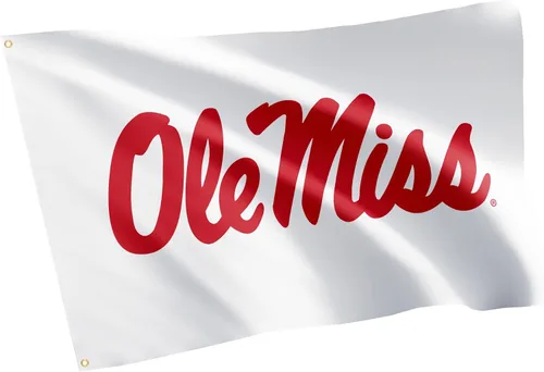 Vista 8 de Desert Cactus Bandera de los rebeldes de la Universidad de Mississippi Ole Miss U of M Banners 100% poliéster para interiores y exteriores, banderas