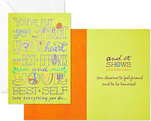 Vista 2 de Hallmark Paquete de 2 tarjetas de felicitación de caoba (tu mejor yo)