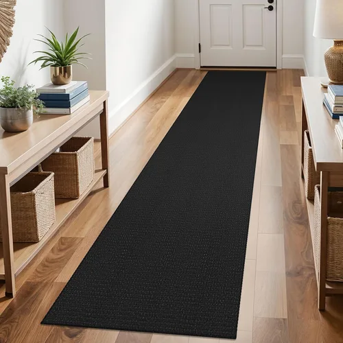 Vista 86 de KOZYFLY - Tapetes de pasillo, lavables, con respaldo de goma antideslizante, tapete de algodón para interiores, entrada, puerta trasera, habitación