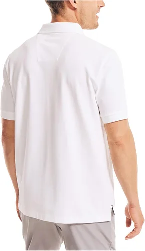 Vista 3 de Nautica Polo piqué de algodón elástico sólido para hombre