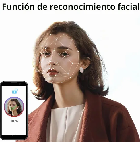 Vista 7 de Mini teléfono inteligente 3G desbloqueado, 3.0 pulgadas HD Android Dual Sim Quad Core Face ID Mini Premium Niño Pequeño Teléfono celular de bolsillo