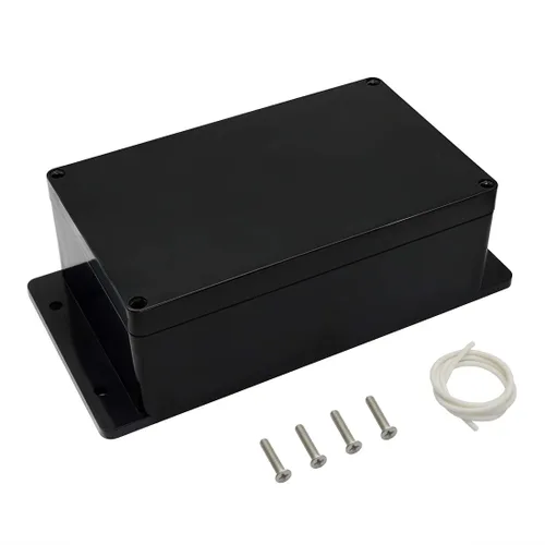 Vista 12 de Caja de conexiones impermeable a prueba de polvo IP65 de plástico ABS, proyecto eléctrico universal con oreja fija, color negro, 3.26"x 2.28"x 1.29