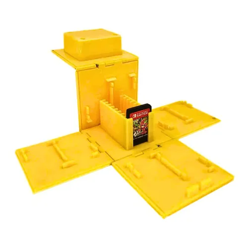 Vista 3 de Nintendo Switch Storage Card Case - Protective and Compact Travel Storage Case for Switch Games Fits up to 16 Game Cards (Yellow)