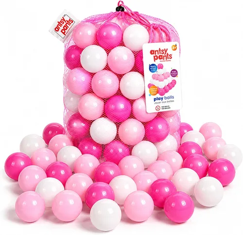 Vista 10 de Antsy Pants 100 pelotas para hogueras, pozo de pelotas para niños pequeños de 1 a 3 años, materiales no tóxicos, bolsa de almacenamiento ligera