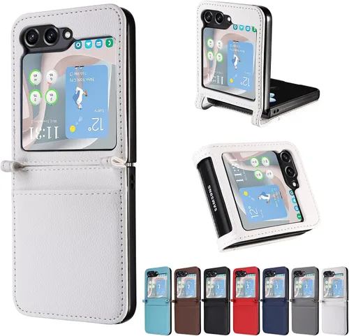 Vista 10 de Funda compatible con Blu View 1, piel sintética con soporte para tarjetas, compatible con Blu View1 B100DL con cierre magnético, protección