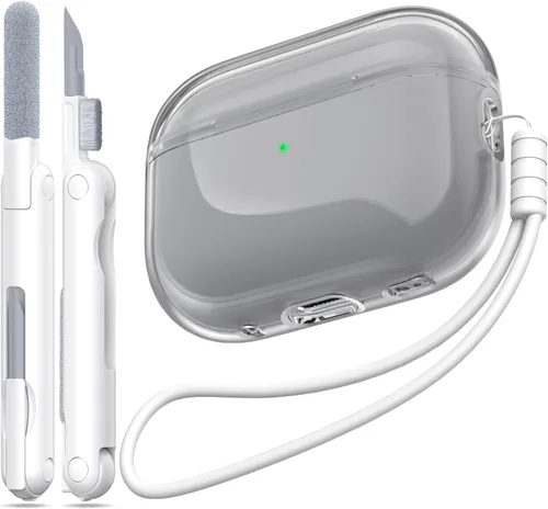 Vista 55 de Funda para Estuche de Airpods Pro de 2ª/1ª Generación, Compatible con Estuche de Airpods Pro de 2ª Gen Puerto de Carga USB C, Funda Suave