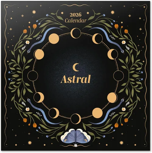 Vista 22 de Calendario de pared de arte 2026, 12 x 12 pulgadas, sin plástico y certificado FSC® – Comienza la semana el domingo Calendario de agenda familiar