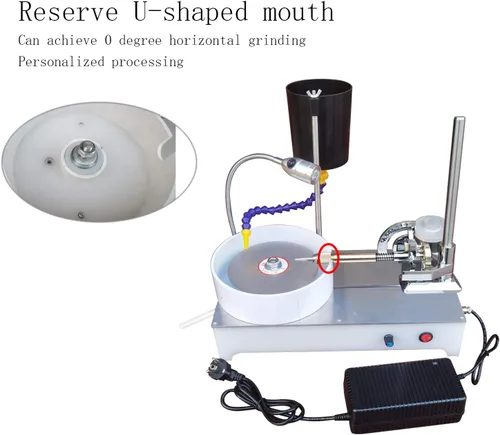 Vista 6 de DC 24V Gem Faceting Machine 120W Jade Pulidora Pulidora de roca Pulidora de roca Pulidora de ángulo de joya con pantalla digital y mango mecánico