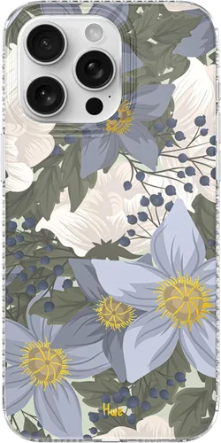 Vista 21 de LONLI Hue - para iPhone 15 Pro Max [Compatible con Magsafe] - Funda de teléfono floral dorada - [Amortiguador de 360°] - Funda de teléfono linda