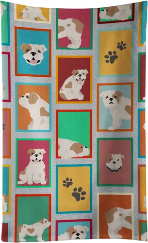 Vista 30 de Caroline's Treasures MLM1160KTWL - Lots of Red Siberian Husky - Toalla de cocina para invitados, toalla de baño decorativa para cara, té, paño