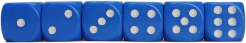 Vista 3 de WE Games - Juego de dados azules a granel, paquete de 100 dados redondeados de 6 caras de 0.63 pulgadas para juegos de dados, noches de casino y más