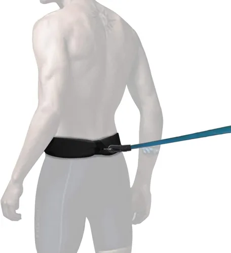 Vista 6 de Cinturón de natación Cinturón de entrenamiento de natación con cuerda elástica de 7.2 ft ajustable para nadar en su lugar Cinturón de entrenamiento