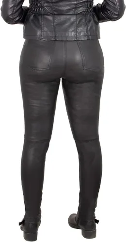 Vista 2 de Milwaukee Leather MLL6690 "Sandy" Pantalones de cuero de cordero elástico para mujer en color negro - 0