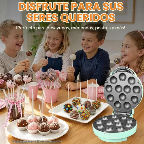 Vista 5 de Baker's Friend Set de máquina para hacer cake pops con soporte para cake pops, palitos y herramienta con horquilla, capacidad para 12 cake pops