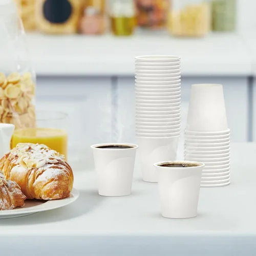 Vista 6 de Dealusy 200 tazas de café desechables de 3 onzas, tazas de enjuague bucal para baño, sin fugas, aptas para alimentos, mini taza de papel pequeña
