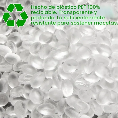 Vista 3 de Hoolerry Platillo de plástico transparente para plantas, bandeja de goteo profunda gruesa para macetas, bandejas de goteo profundo para el hogar