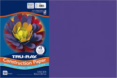 Vista 43 de Tru-Ray® Papel de construcción, 12.0 in x 18.0 in, 50% reciclado, azul atómico, paquete de 50