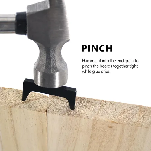 Vista 3 de Abrazaderas de madera de 1.5 pulgadas, patas cónicas para carpintería para perros, patas cónicas para carpintería, panel pegado, taburete de mesa
