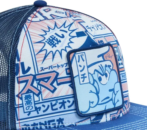 Vista 4 de XCAPSLAB Gorra de camionero Los Pitufos ajustable Snapback Malla Transpirable Sombrero de Bill Plano Talla única