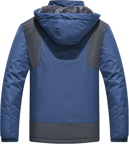 Vista 2 de Chaqueta de esquí de invierno para hombre, chaqueta de lluvia impermeable a prueba de viento