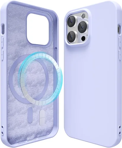 Vista 160 de oakxco Funda de silicona para iPhone 12 Pro Max, magnética, compatible con carga inalámbrica Magsafe, cubierta protectora de goma suave y delgada