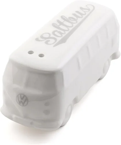 Vista 3 de BRISA VW Collection - Salero y pimentero Volkswagen de cerámica con diseño de autobús T1 juego de 2 piezas (autobús clásico/blanco y negro)