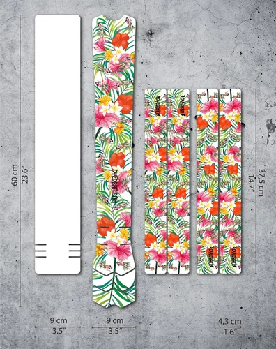 Vista 7 de Dyedbro Protector de marco MTB Camo blanco mate, talla única guardabarros para bicicleta