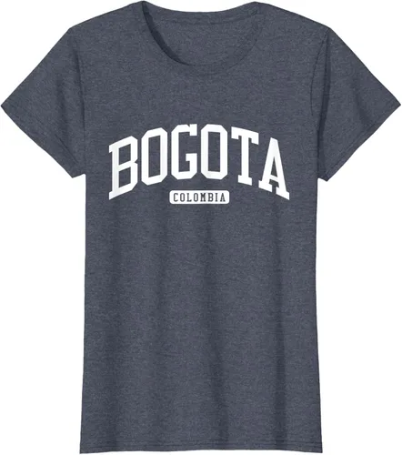 Vista 62 de Camiseta estilo universitario de Bogotá Colombia, Negro
