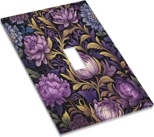 Vista 120 de Decorative Outlet Covers Blue Background White Cat Daisy Floral 2-Gang 1-Gang Wall Plate Single Toggle/Rocker Farmhouse Style Light Switch Covers