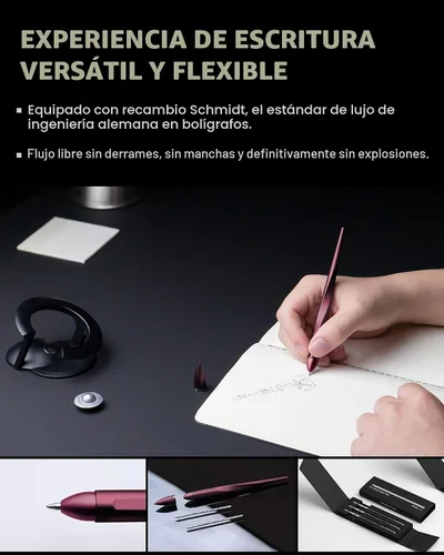 Vista 6 de novium Hoverpen Interstellar, Magma de Marte, Bolígrafo, Unisex, Ángulo de 23.5 Grados, Cartuchos de Bolígrafo Schmidt, Escritura Suave, Sin